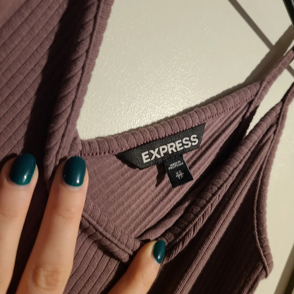 Express Dusty Purple Ribbed Cotton - Picture 3 of 3